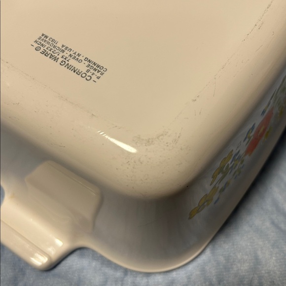 Corning Ware Wildflower Pattern Casserole Dish With Handles P4B 7x5 1/2 2x3 - Picture 13 of 17